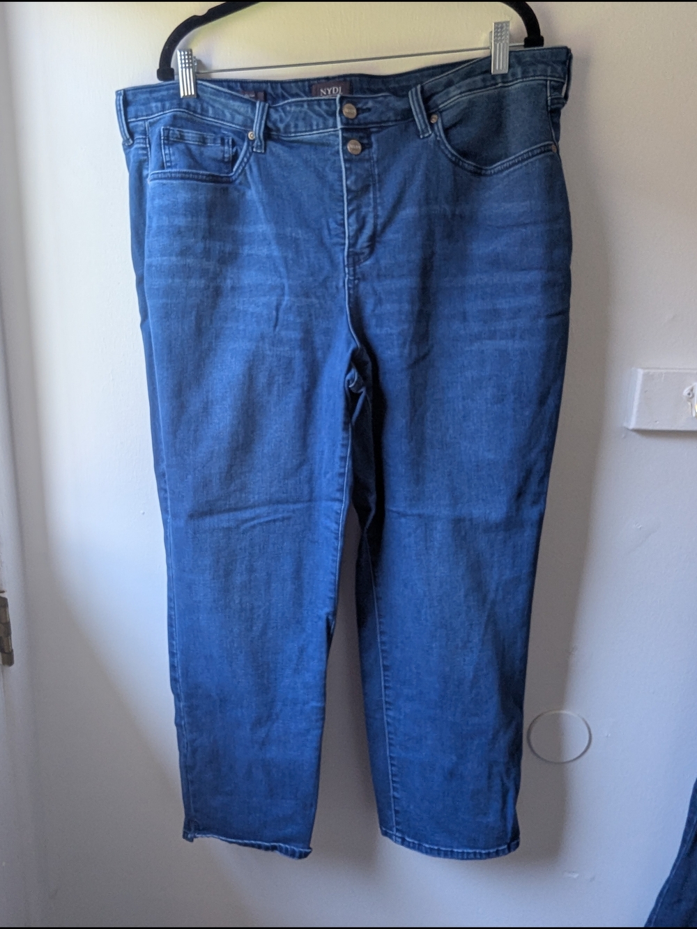 NYDJ Women's Sheri Slim Jeans in Blue Denim Size 18W